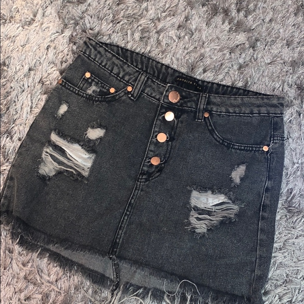 Brooklyn karma black jean skirt NEVER WORN
